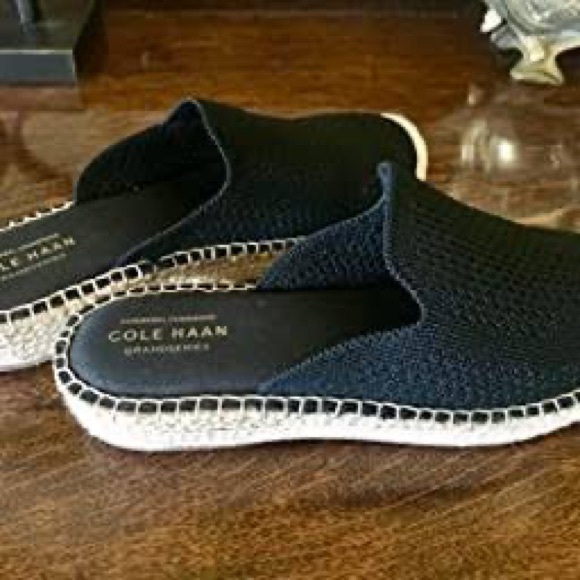 Cole Haan Womens Cloudfeel Black Kint Espadrilles Shoes Mules Slides - Picture 8 of 11